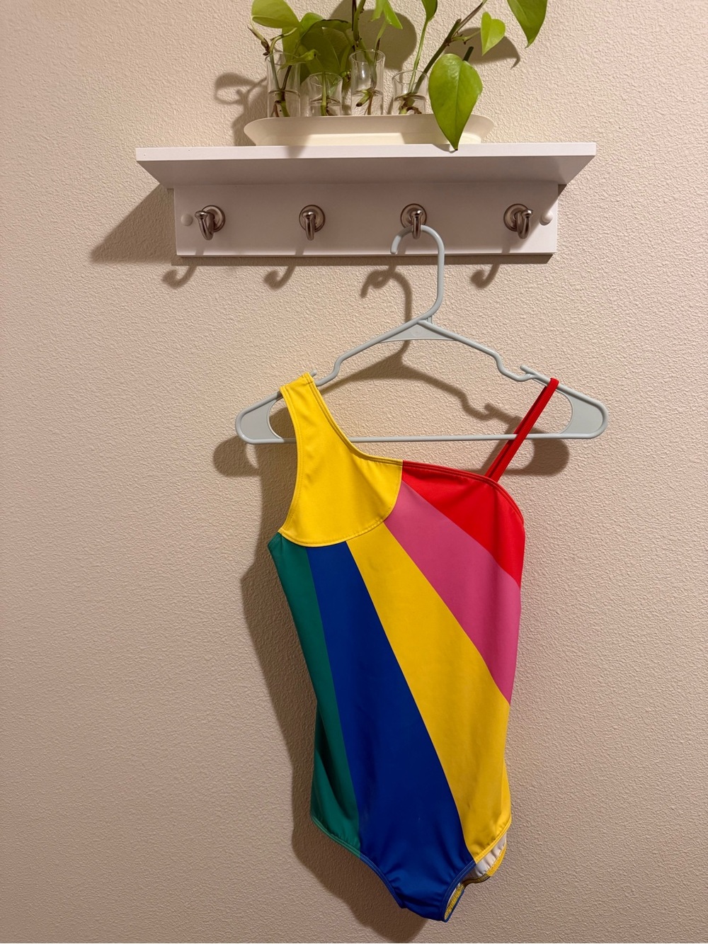 Kids Rainbow One-Shoulder Swimsuit - Multi
